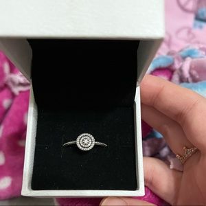 silver pandora ring size 7
